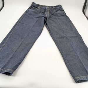 Vintage‎ FUBU Baggy Jeans Mens 40X34 Dark Wash Y2K Skater Hip Hop